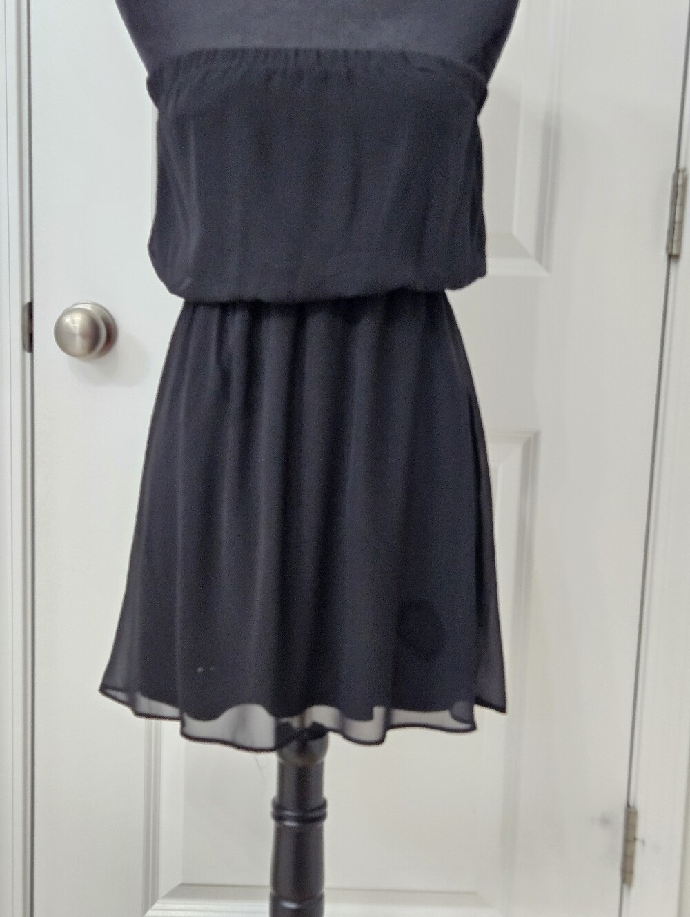 Express Black Strapless Blouson Dress - Size S/P